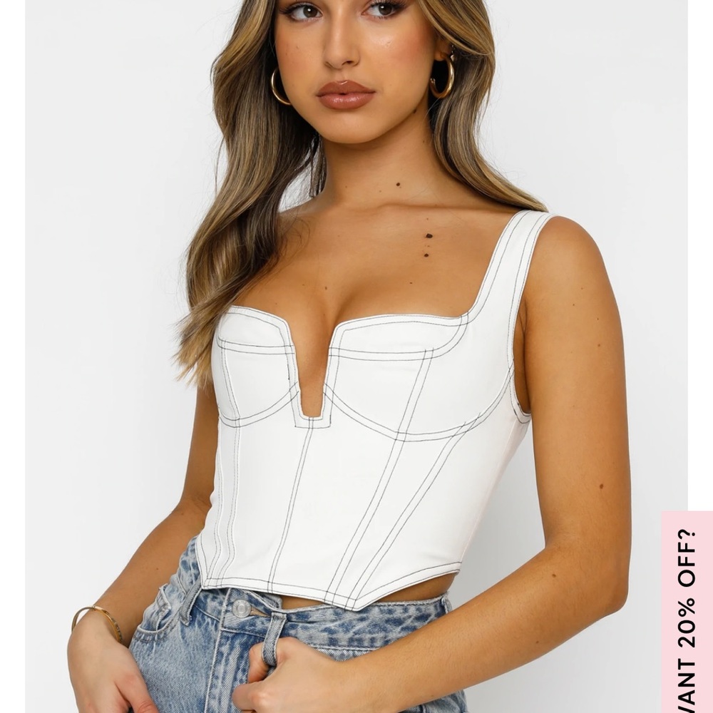 White Fox Corset Top